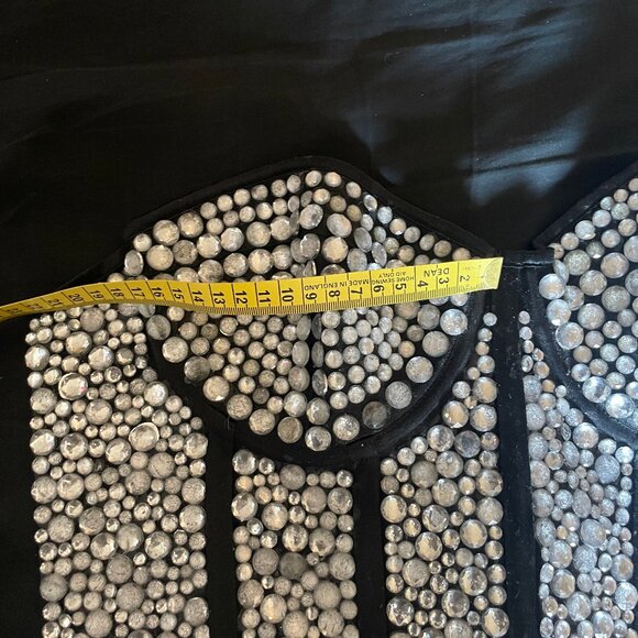 Bustier bralette rhinestones burlesque corset waist cincher - Picture 5 of 5